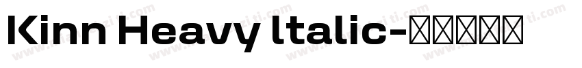 Kinn Heavy ltalic字体转换